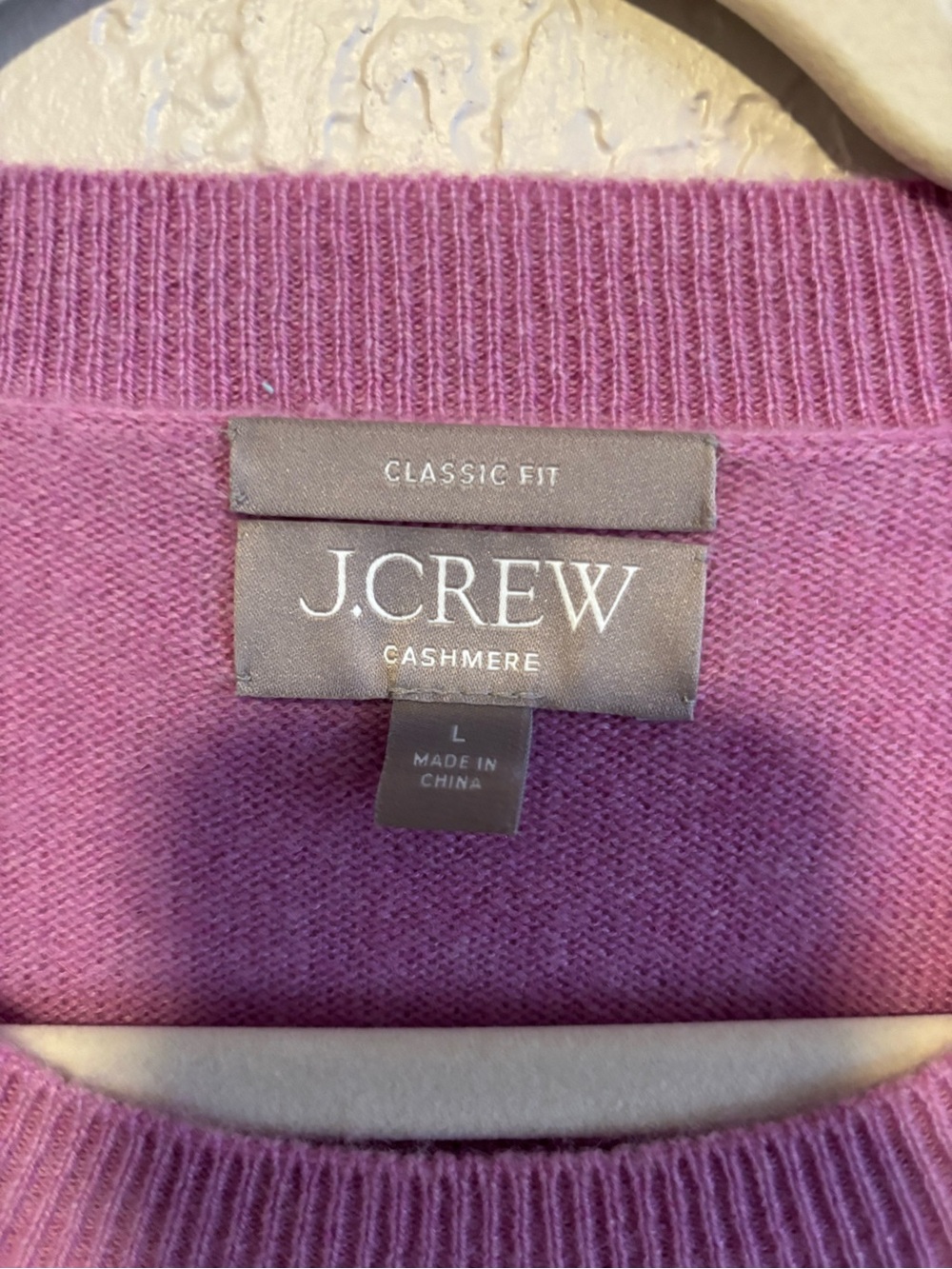 J.Crew Classic Fit Cashmere Crewneck Sweater - Mauve